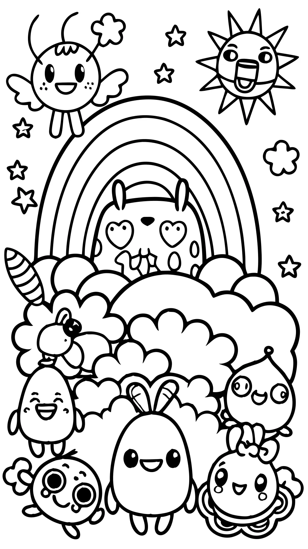 Naranja Rainbow Friends Paginas para colorear